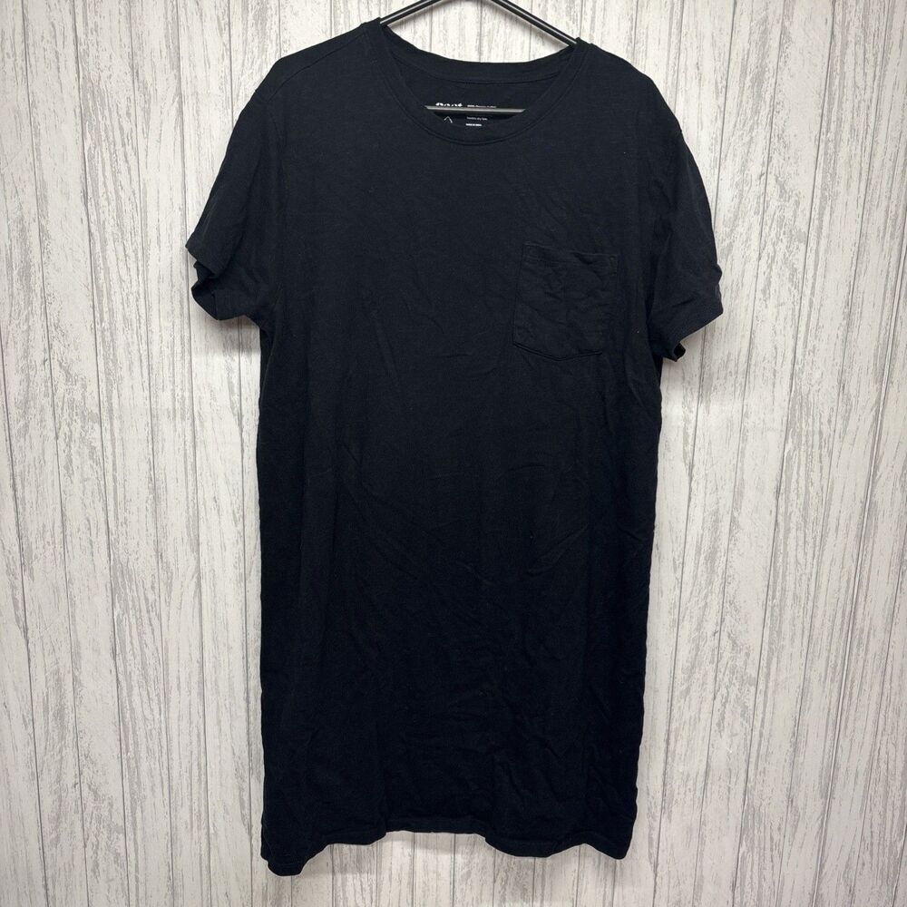 Womens Size XL Pact Black Tshirt Dress EUC